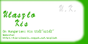 ulaszlo kis business card